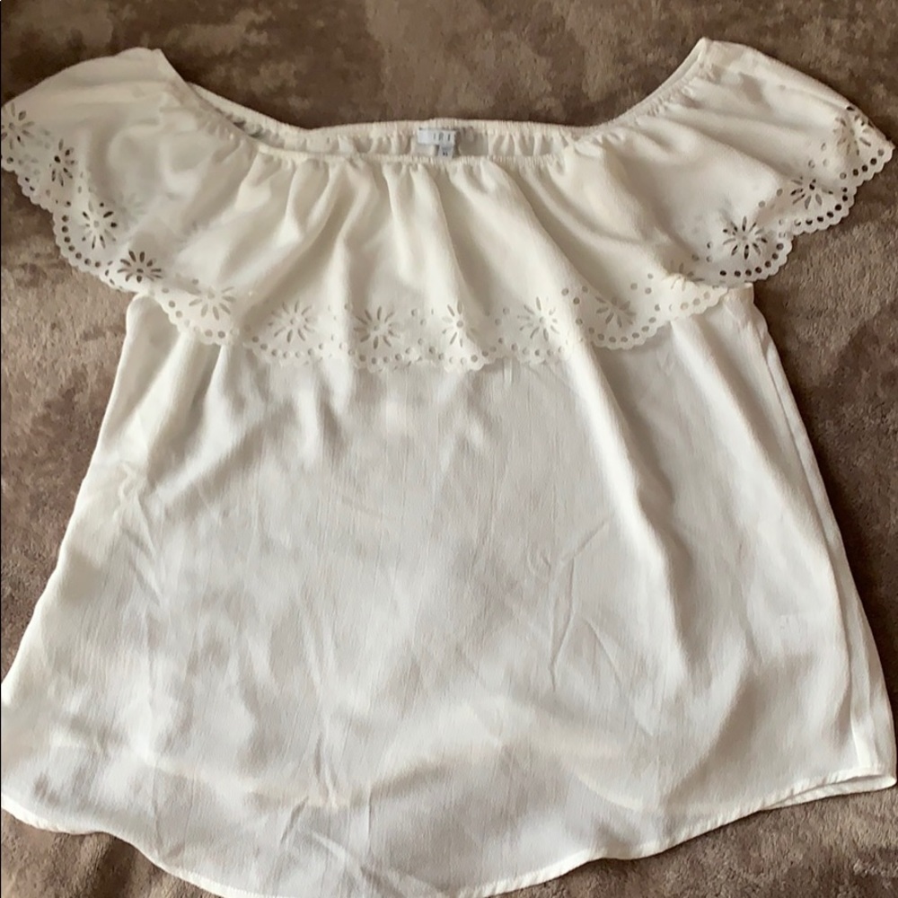 White off the shoulder top